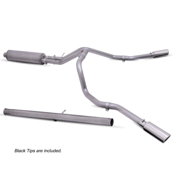 Black Elite Cat-Back Dual Extreme Exhaust System; Stainless