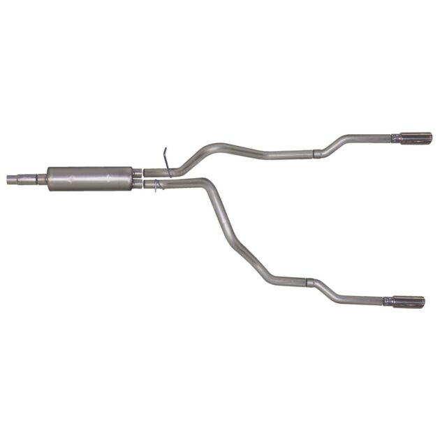 Cat-Back Dual Split Exhaust System; Stainless