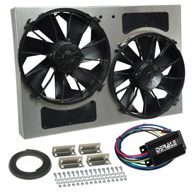 Powerpack - High Output Dual 12" RAD Fan/Alum Shroud Kit w/ PWM Controller