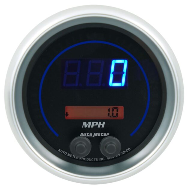 GAUGE, SPEEDO, 3 3/8", 260 MPH / 260 KM/H, ELEC PROGRAM, COBALT ELITE DIGITAL