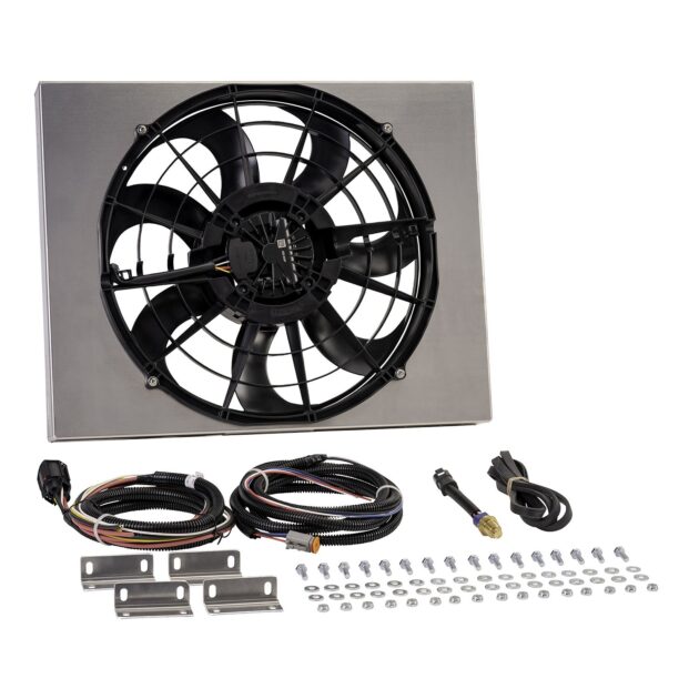 Powerpack - Brushless Single 17" RAD Fan/Alum Shroud Kit w/ PWM Controller