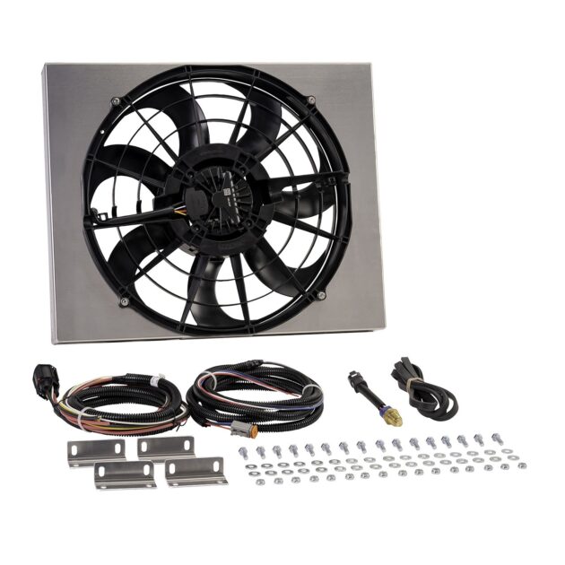 Powerpack - Brushless Single 17" RAD Fan/Alum Shroud Kit w/ PWM Controller