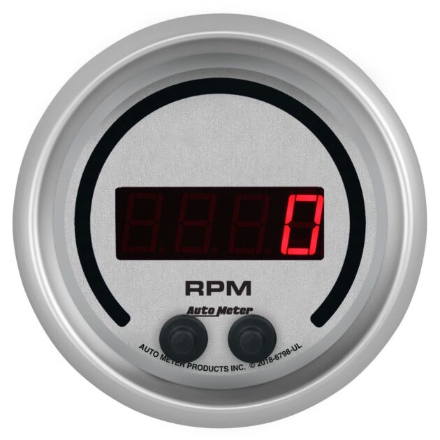 GAUGE, TACHOMETER, 3 3/8", 16K RPM, IN-DASH, ULTRA-LITE ELITE DIGITAL