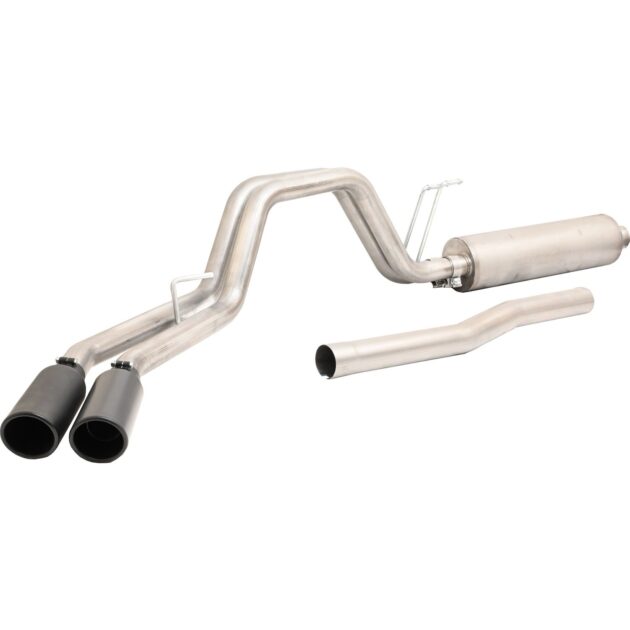 Black Elite Cat-Back Dual Sport Exhaust System; Stainless