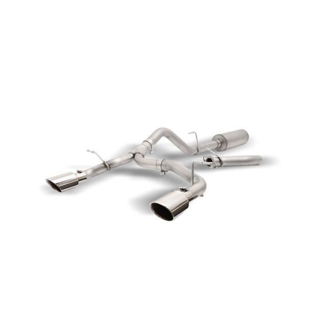 Cat-Back Dual Split Exhaust System; Stainless