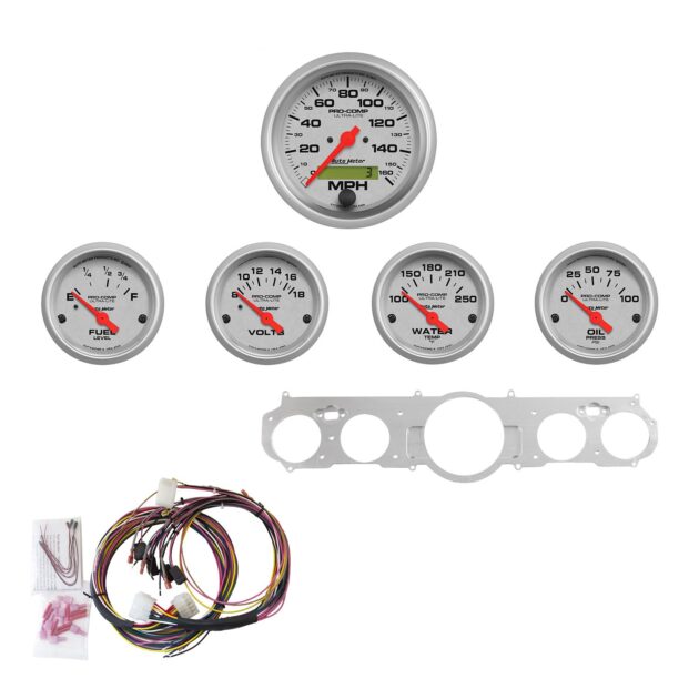 5 GAUGE DIRECT-FIT DASH KIT, MUSTANG 65-66, ULTRA-LITE