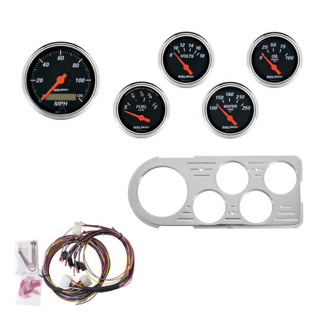 5 GAUGE DIRECT-FIT DASH KIT, FORD TRUCK 48-50, DESIGNER BLACK