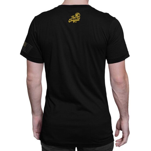 KC Classic Yellow Logo Tee Shirt - Black - Large