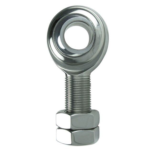 Borgeson - Steering Shaft Support - P/N: 720000 - Steering shaft support bearing. Polished stainless steel rod end style. Includes two jam nuts. Supports all 3/4 in. splined and Double-D steering shaft.