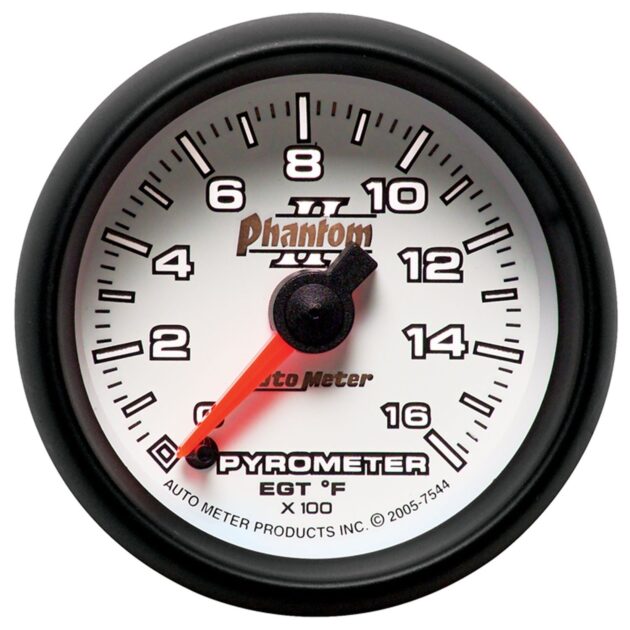 2-1/16 in. PYROMETER, 0-1600 Fahrenheit, PHANTOM II