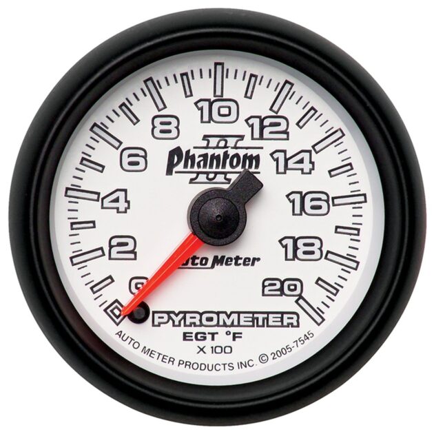 2-1/16 in. PYROMETER, 0-2000 Fahrenheit, PHANTOM II