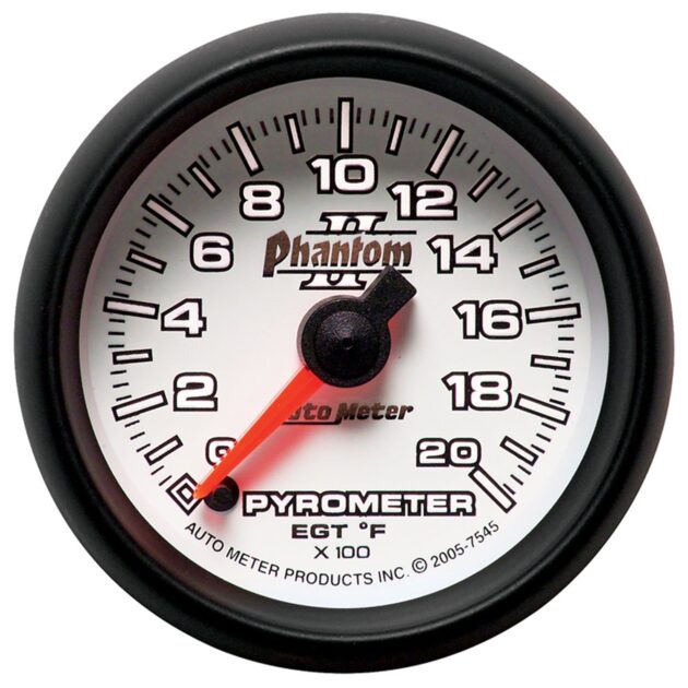 2-1/16 in. PYROMETER, 0-2000 Fahrenheit, PHANTOM II