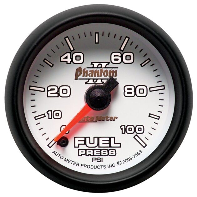 2-1/16 in. FUEL PRESSURE, 0-100 PSI, PHANTOM II