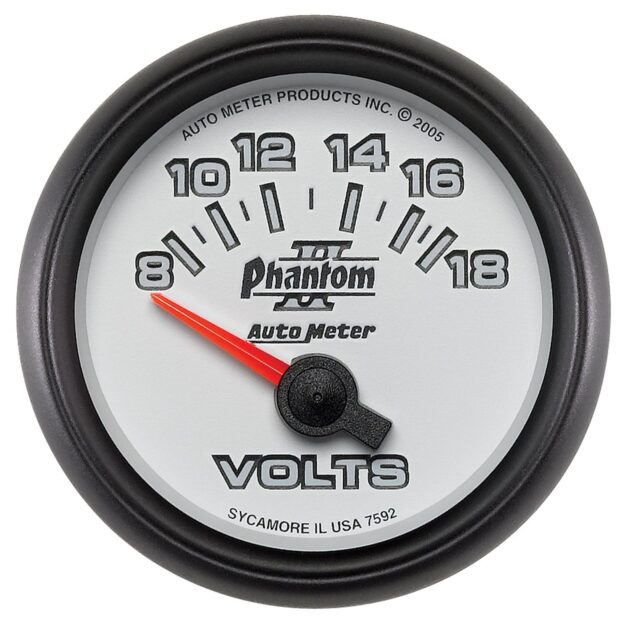 2-1/16 in. VOLTMETER, 8-18V, PHANTOM II