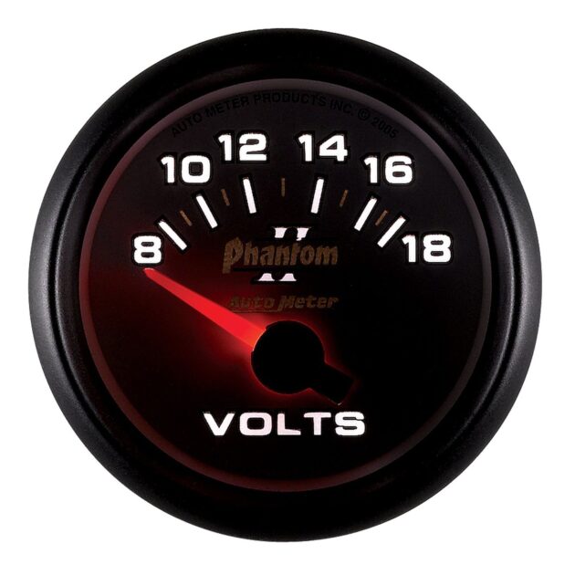 2-1/16 in. VOLTMETER, 8-18V, PHANTOM II