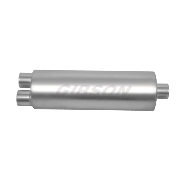 SFT Superflow Dual/Center Round Muffler; Stainless