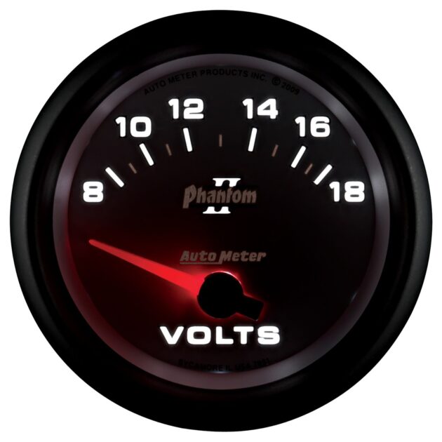 2-5/8 in. VOLTMETER, 8-18V, PHANTOM II