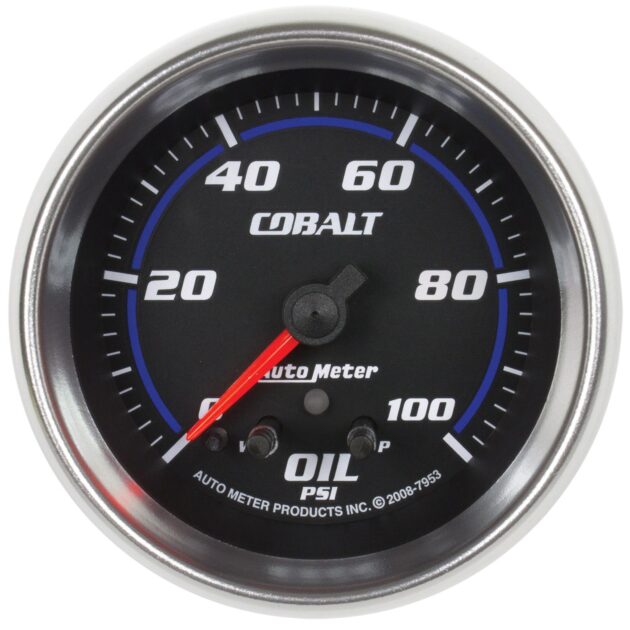 2-5/8 in. OIL PRESSURE, 0-100 PSI, COBALT