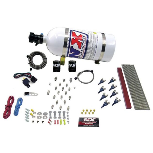 Nitrous Express 8 CYLINDER LT1, LS1 PRO PIRANHA NOZZLE GAS WITH 10LB BOTTLE