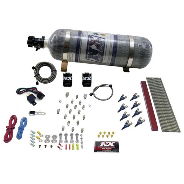 Nitrous Express 8 CYLINDER LT1, LS1 PRO PIRANHA NOZZLE GAS WITH COMPOSITE BOTTLE