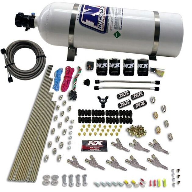 Nitrous Express VORTECH NOZZLE SYSTEM WITH 15LB BOTTLE