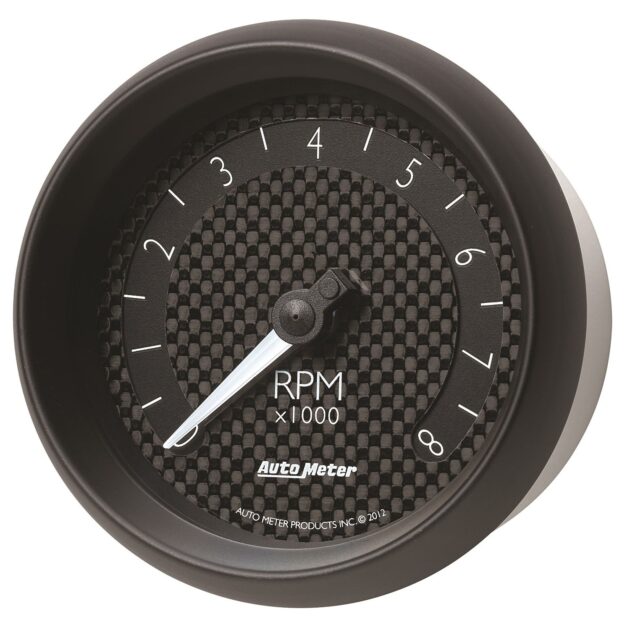 3-3/8 in. IN-DASH TACHOMETER, 0-8,000 RPM, GT