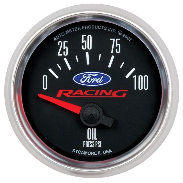 2-1/16 in. OIL PRESSURE, 0-100 PSI, FORD RACING