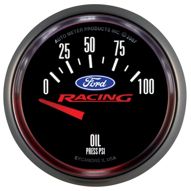 2-1/16 in. OIL PRESSURE, 0-100 PSI, FORD RACING