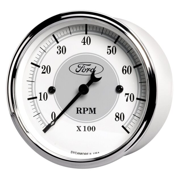 3-1/8 in. IN-DASH TACHOMETER, 0-8,000 RPM, FORD MASTERPIECE