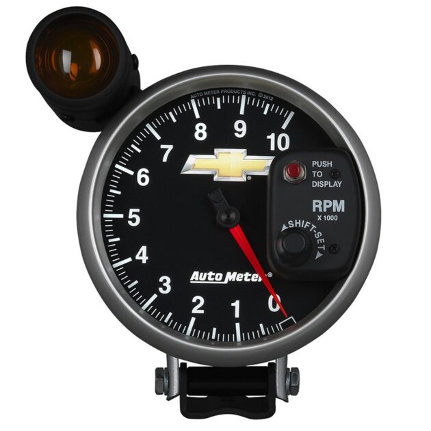 5 in. TACHOMETER, 0-10,000 RPM, PEDESTAL W/ EXT. SHIFT-LITE, GM COPO CAMARO