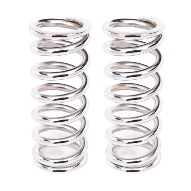 Aldan American Coil-Over-Spring, 180 lbs./in. Rate, 9 in. Length, 2.5 in. I.D. Chrome, Pair