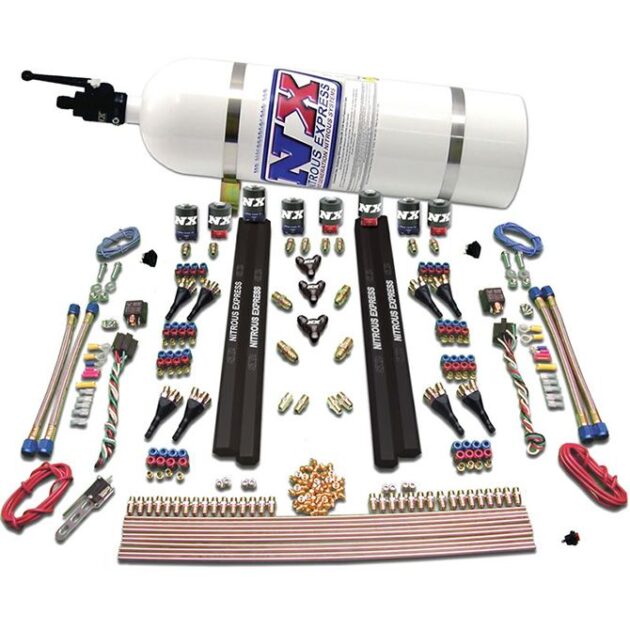 Nitrous Express SX2 DUAL STAGE/ALCOHOL - 8 SOLENOID (200-1200HP) WITH COMPOSITE BOTTLE