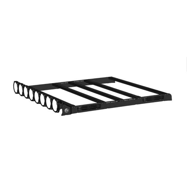 KC Hilites M-RACK KIT - 50 in Pro6 Light Bar Roof Rack - Side Blackout Plates - 18-19 Jeep JL Unlimited