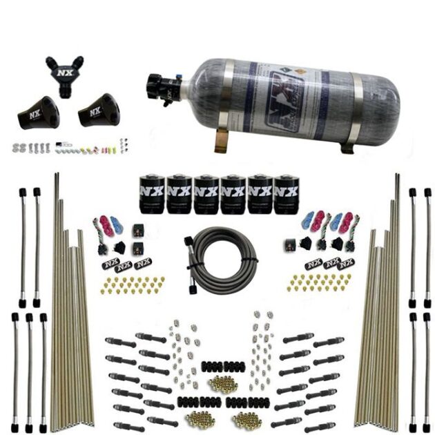 Nitrous Express 8 CYL DRY DIRECT PORT, THREE STAGE, 6 SOLENOIDS, W/ COMPOSITE BOTTLE (200-600HP)