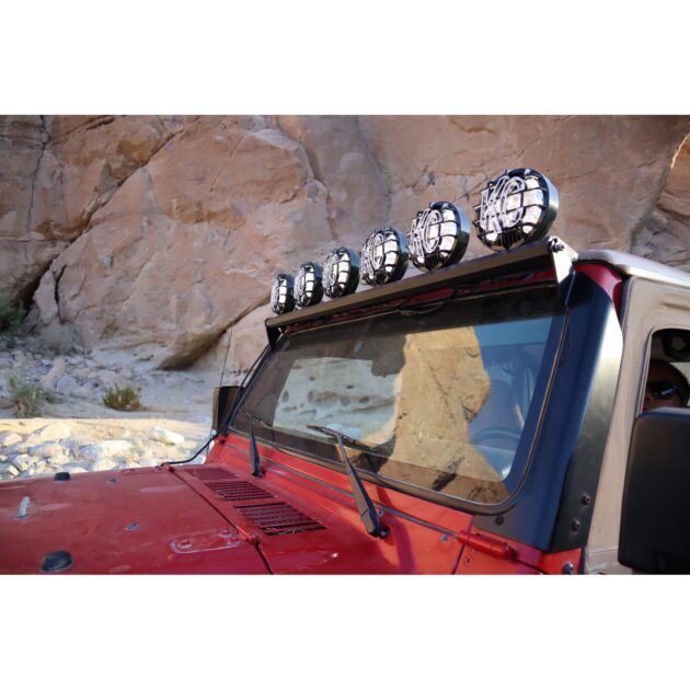 KC Hilites 50 in KC Xross Bar - Overhead - SlimLite LED - 6-Light System - 300W Spot Beam - for 97-06 Jeep TJ