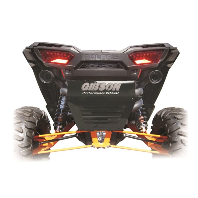 Polaris UTV Dual Exhaust; Black Ceramic