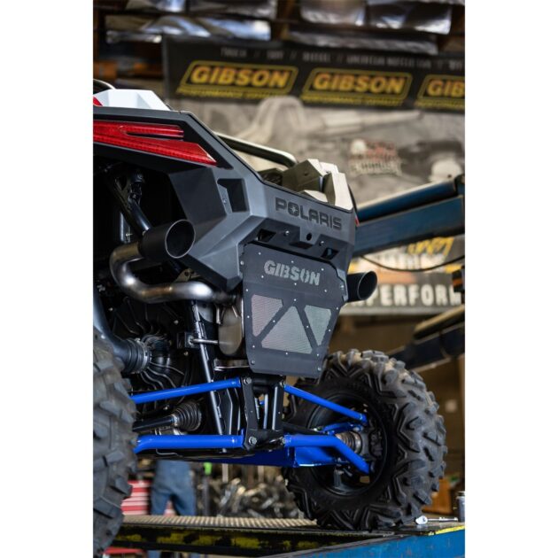 Polaris UTV Dual Exhaust; Black Ceramic