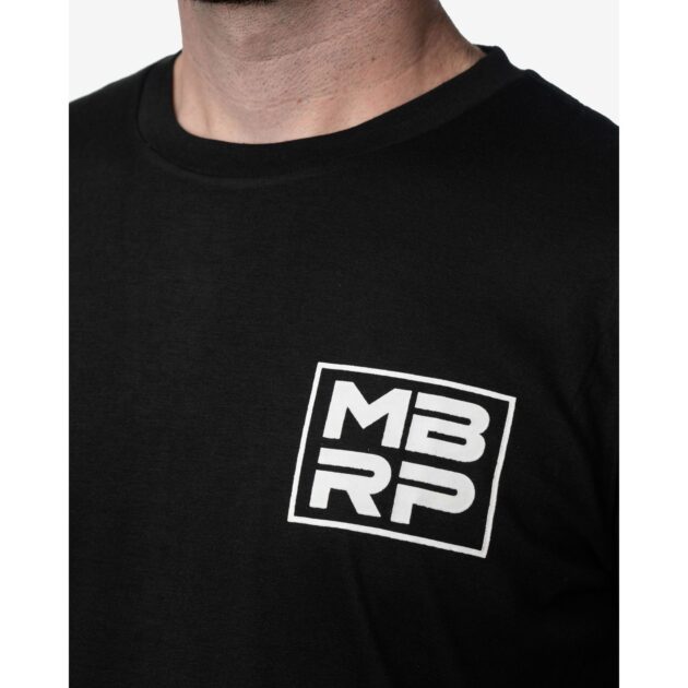 MBRP Exhaust Square Logo T-Shirt; Small Black