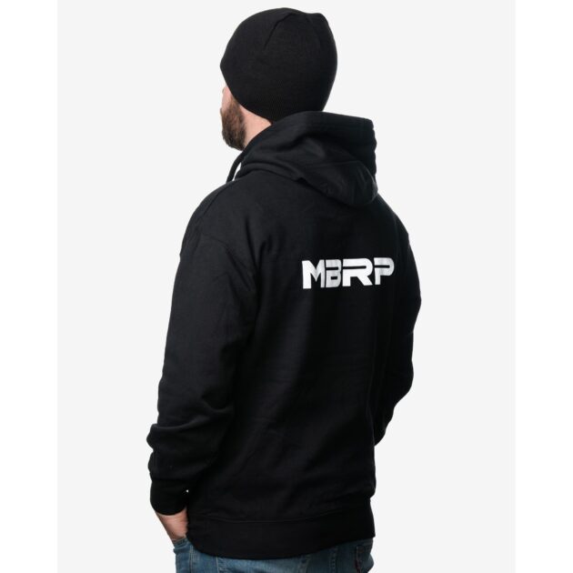 MBRP Exhaust Square Logo Hoodie; XXL Black