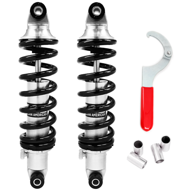 Aldan American Coil-Over Kit, Phantom, Single Adj. 17.00 in. Extended, Spring, 250 lbs./in. BK