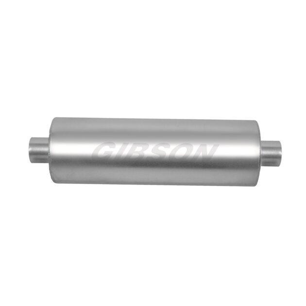 MWA Center/Center Round Muffler; Stainless