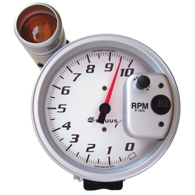 5 in PEDESTAL TACHOMETER, 0-10,000 RPM, WHITE, EQUUS