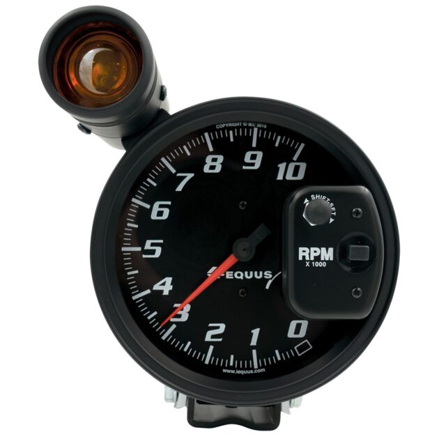 5 in PEDESTAL TACHOMETER, 0-10,000 RPM, BLACK, EQUUS