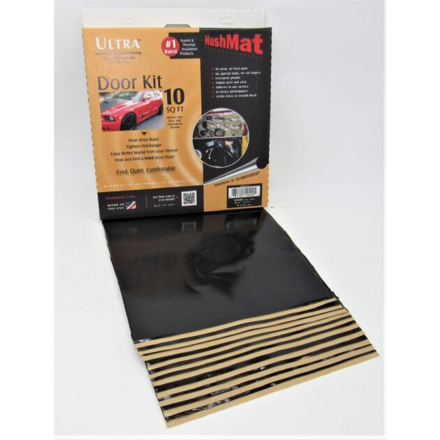 Door Kit - Stealth Black Foil with Self-Adhesive Butyl-10 Sheets 12inx12in ea 10 sq ft