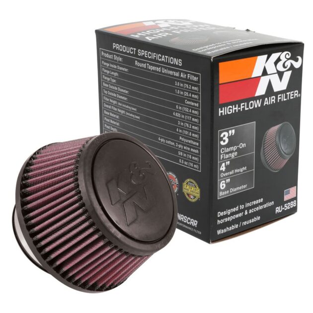 K&N RU-5288 Universal Clamp-On Air Filter