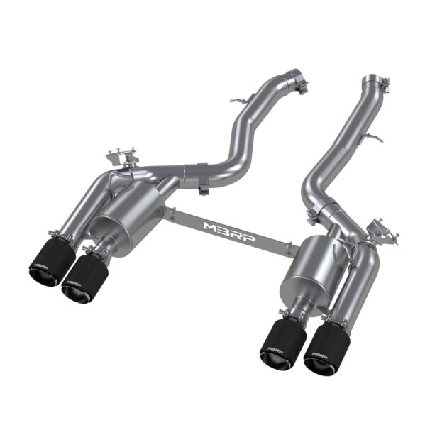 MBRP Exhaust 3in. Resonator-Back; Quad Rear Exit; T304