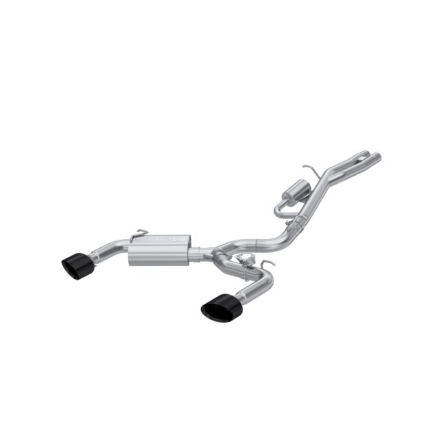 MBRP Exhaust 3in. Cat Back; Dual Split Rear; T304; Oval Black Chrome Tip