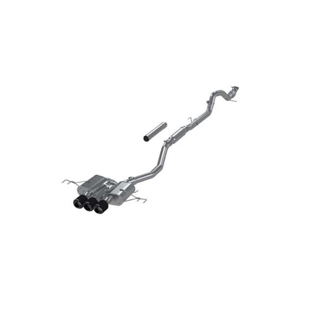 MBRP Exhaust 3" Cat Back, Triple Rear Exit, T304, CF Tips