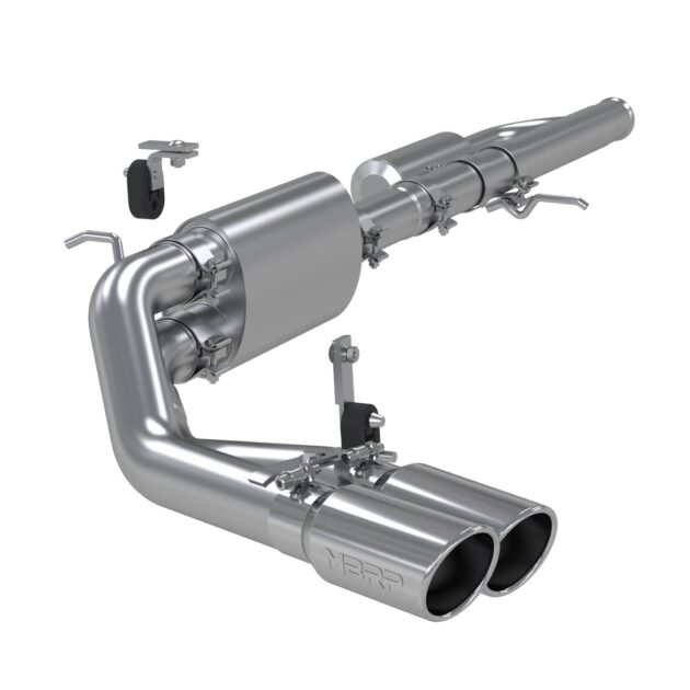 MBRP Exhaust 3in. Cat Back; Pre-Axle Dual Outlet; AL