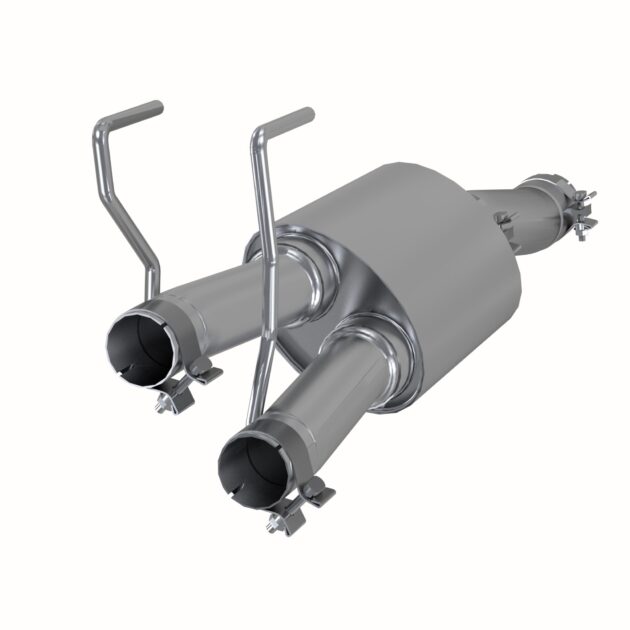 3" Single in 2.25"" Dual Out Muffler Replacement, High-Flow , T409 Stainless Steel"